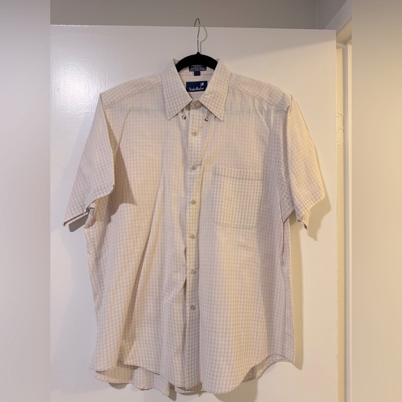 Stanley Blacker vintage button down gingham shirt size large - Picture 1 of 5